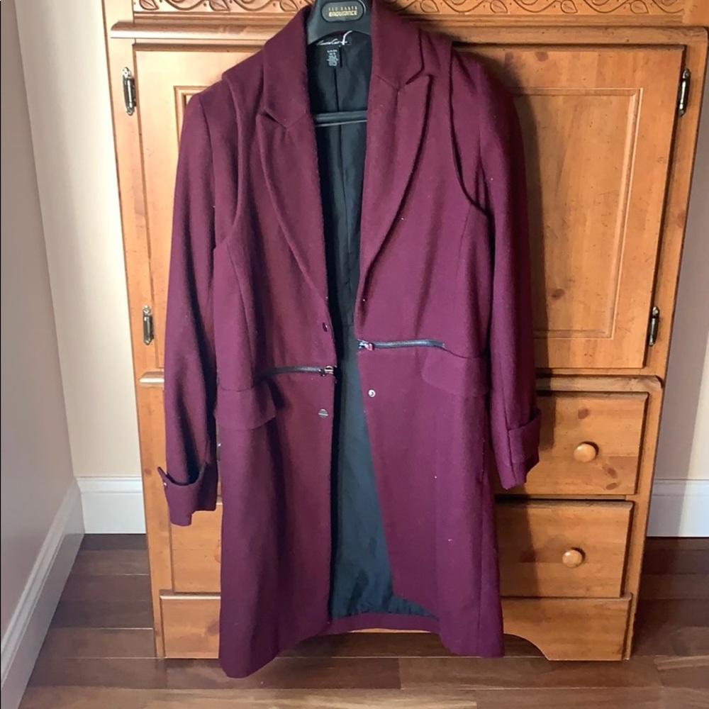 Kenneth Cole peacoat with zipper detail